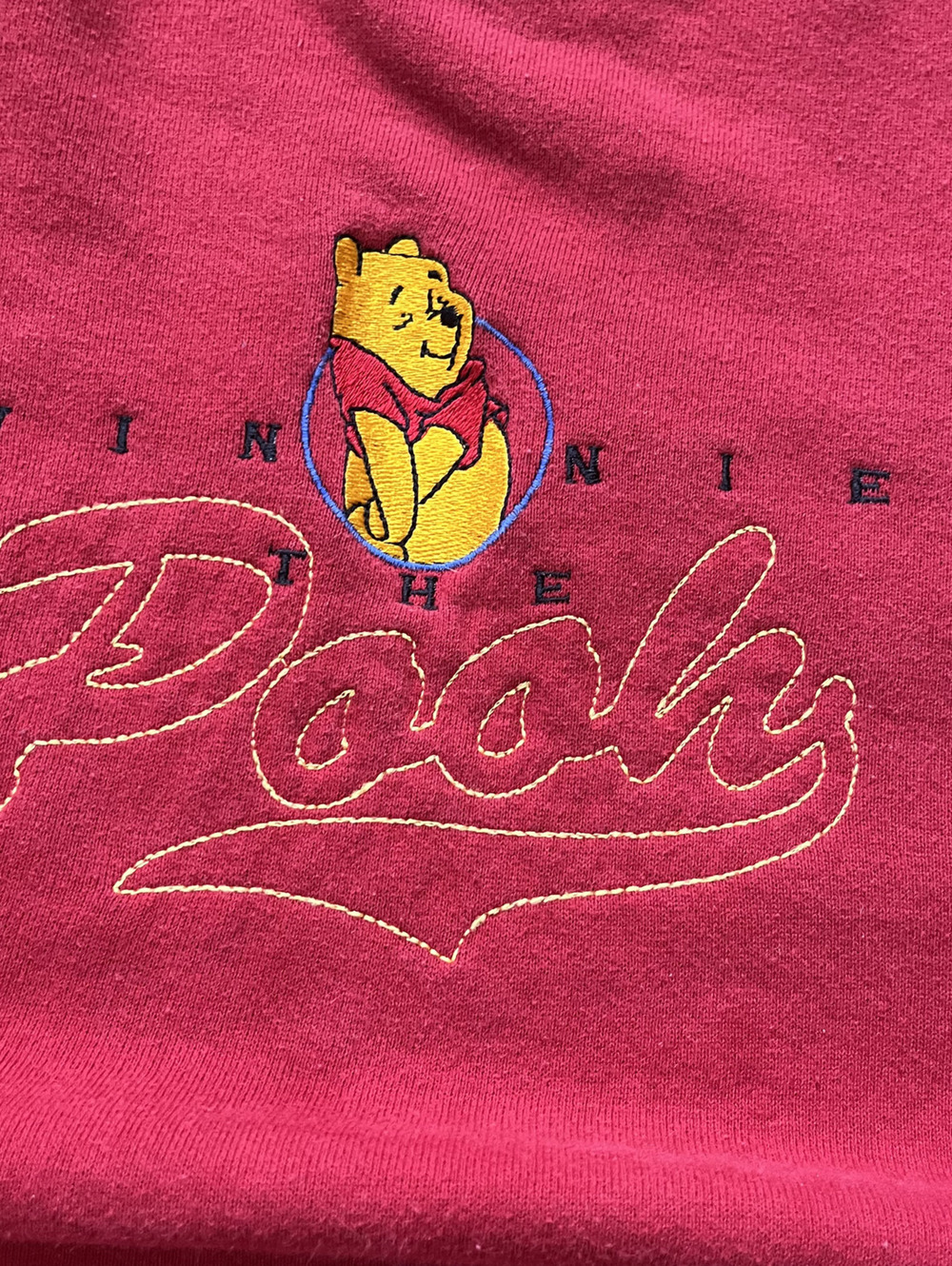 Vintage 90s Winnie the Pooh Embroidered Crewneck Sweater Womens Large Sweatshirt - Picture 2 of 6